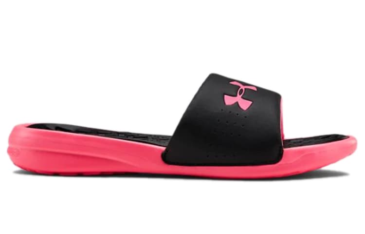 Under Armour Playmaker Fixed Strap Slide 'Black Pink' Women's 4