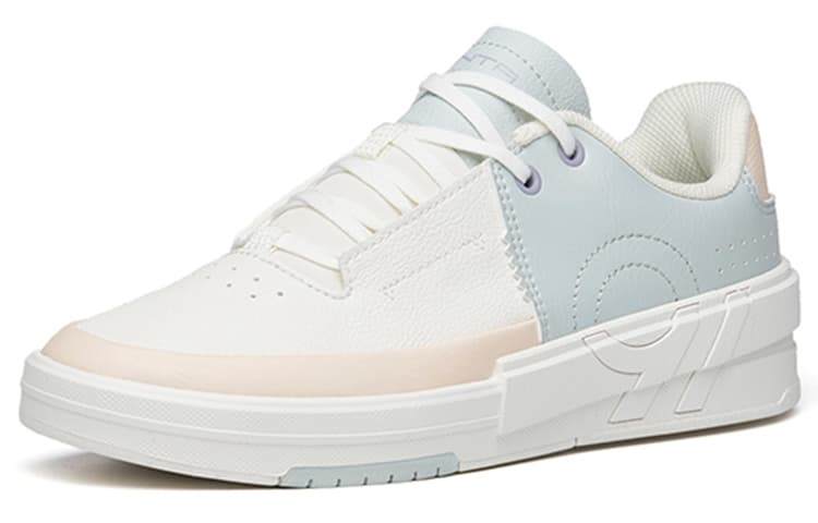 ANTA Skateboard Shoes Women's Low-Top Ivory White Gray Green/Smoke Dust Brown 6