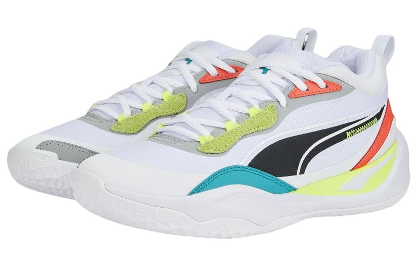 PUMA Playmaker Pro 'White Fiery Coral Lime' 6