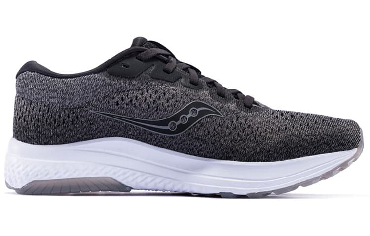 Saucony Clarion Size 2 Angle Cushioned Slip-Resistant Lightweight Low-Top Running Shoes Men's Black Gray 3