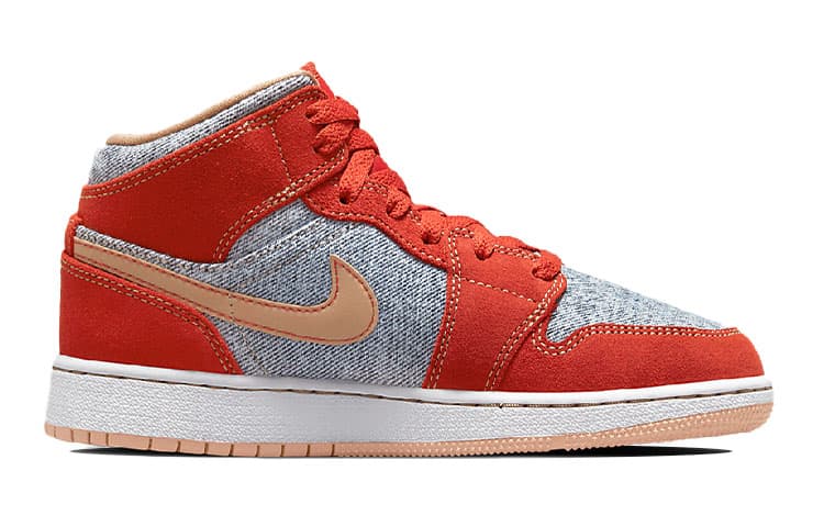 Jordan 1 Mid Denim Red GS 3