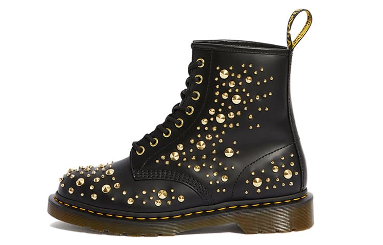 Dr.Martens 1460 Midas Gold Color 8 Martin Boots Couple Style Black 2