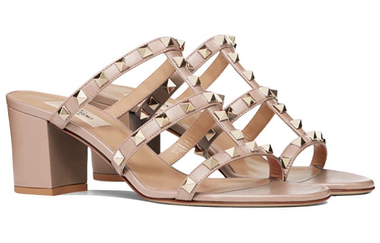 Valentino Garavani Rockstud 60mm Leather Mule Sandals 6