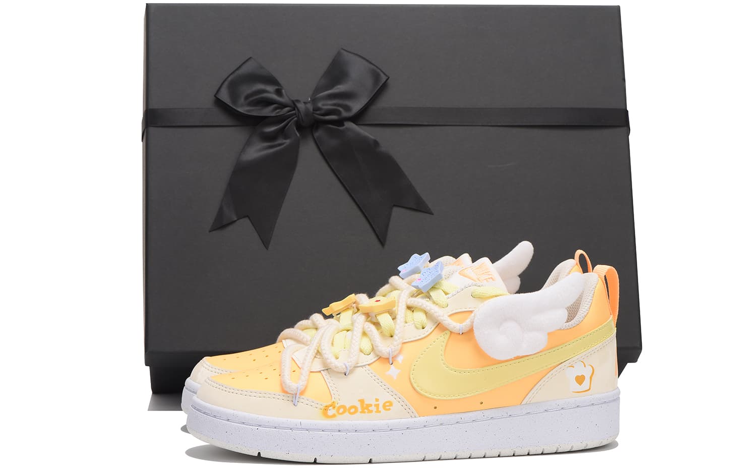 Nike Court Borough Low Chestnut Low-Top Skateboard Shoes Women's Yellow 2