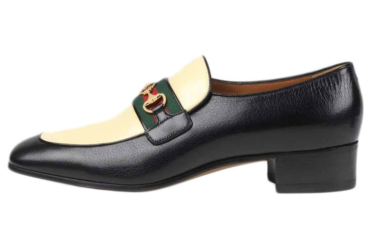 GUCCI Interlocking G Leather Loafers 2