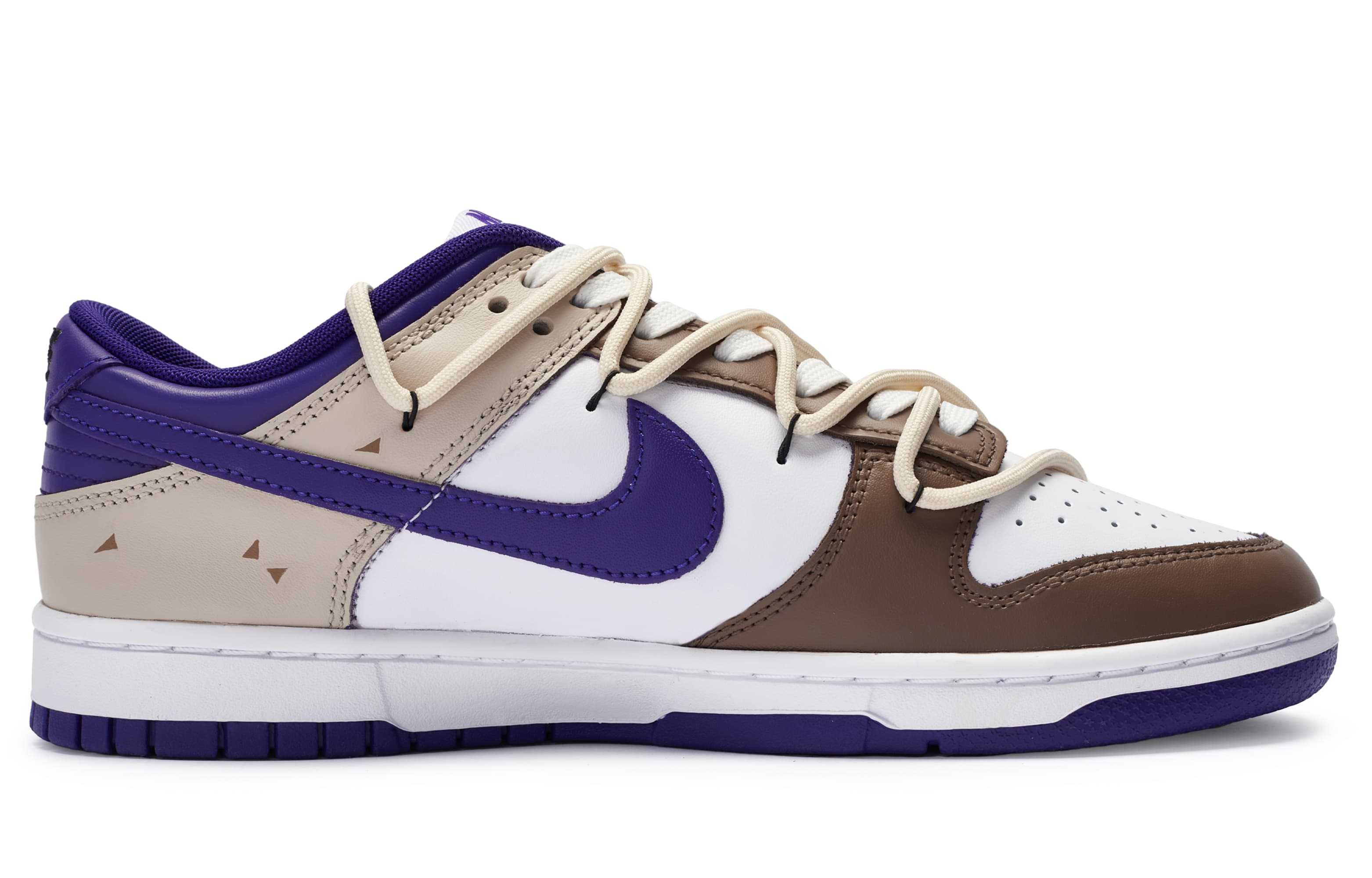 Nike Dunk 811 Manufacture Khaki Purple Low-Top Skateboard Shoes Men's Brown Purple 3