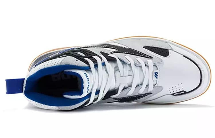 Mizuno Cl Mid Skateboarding Shoes Black White Blue 6