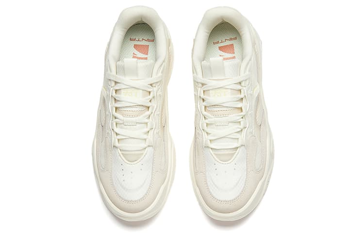 Anta Tianxing Wear-Resistant Low-Top Sports Casual Shoes Women's White Gray Pink 5