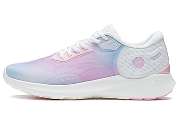 LINING Elegance Series Casual Shoes Women's Low-Top Mist White/Rose Pink/Blue
