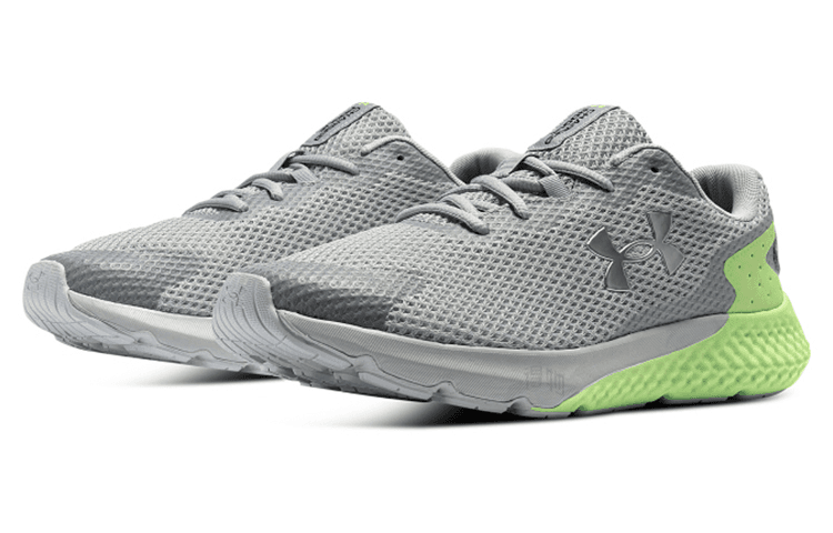 Under Armour Charged Rogue 3 Comfortable Versatile Fabric Low-Top Sneakers Men's Grey Green 5