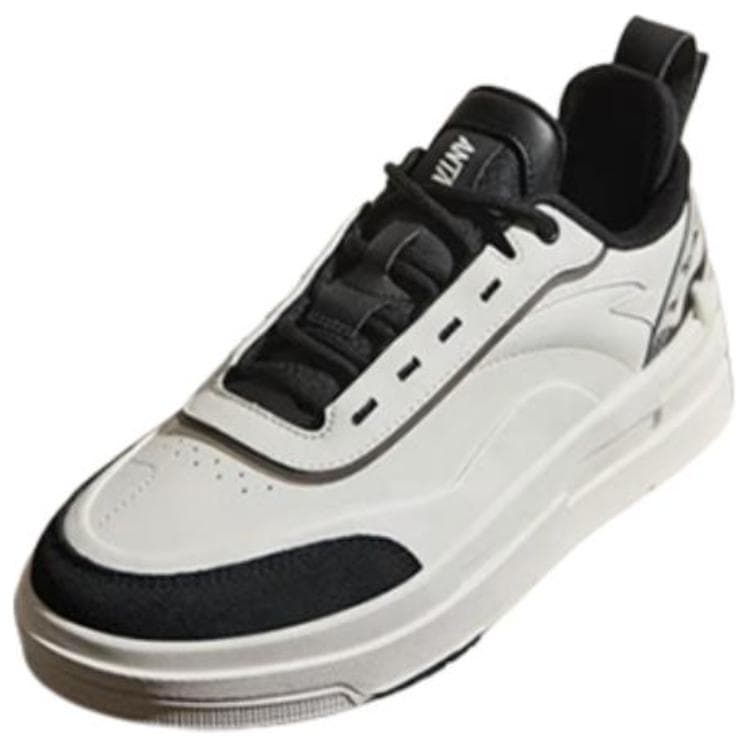Anta Anti-Slip And Wear-Resistant Balance Low-Top Skateboard Shoes Men's White Black 3