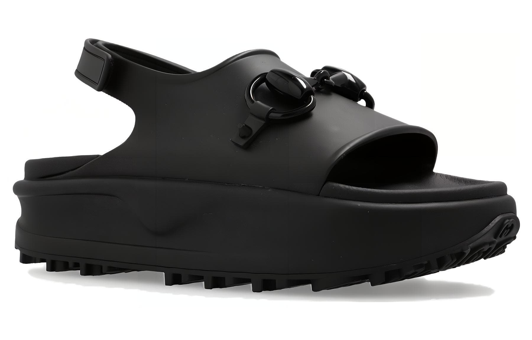 GUCCI Women's Horsebit Flatform Sandal 'Black' Women's 6