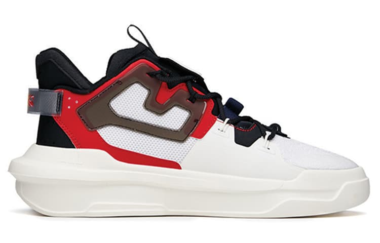 Anta Bastard 3.0 Anti-Slip And Wear-Resistant Lightweight Low-Top Skateboard Shoes White Black Red 4