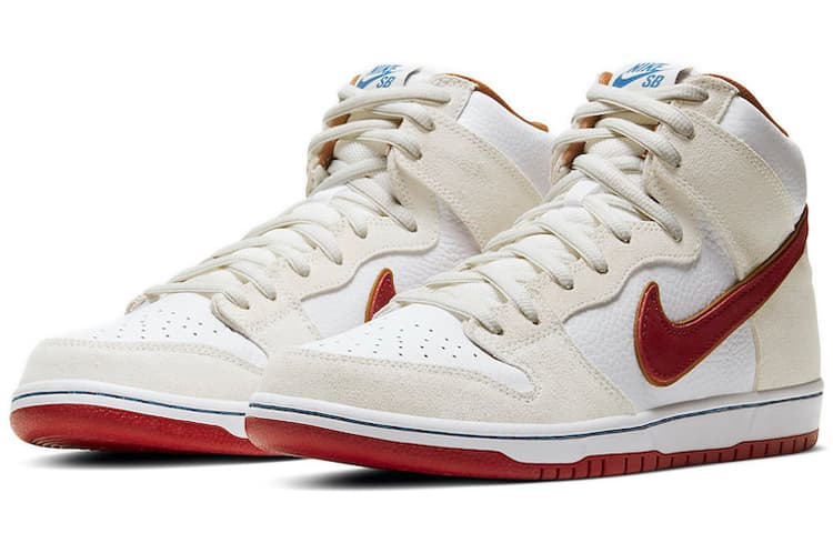 Nike Sb Dunk High Sail Bright Crimson 5