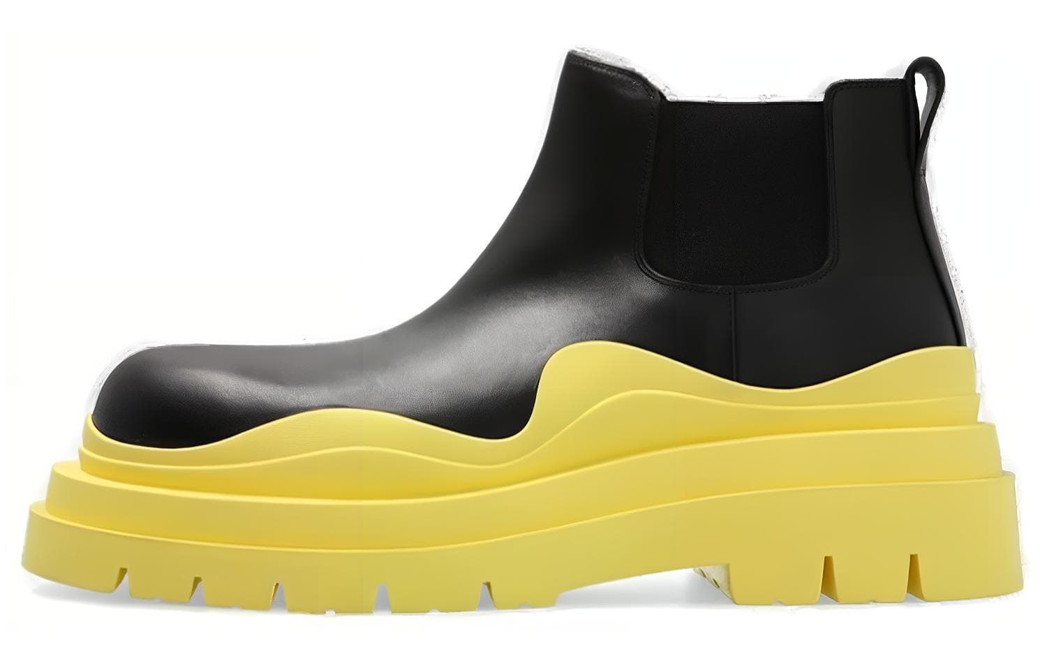Bottega Veneta Chelsea Boots Men Black Yellow 2