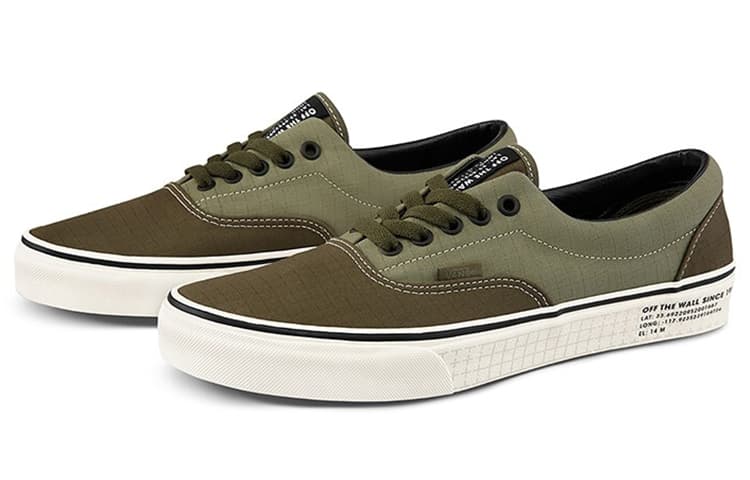 Vans Era 66 Supply Retro Color Block Low Top Skateboarding Shoes Unisex Gray Green 3