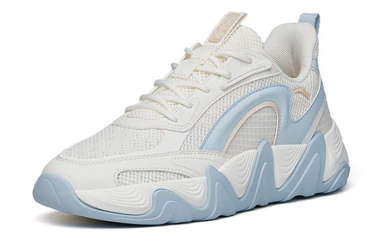 Anta Life Collection Cushioning Wear-Resistant Low-Top Casual Shoes Women's Gray Blue 4