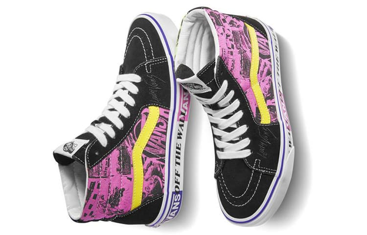 Vans SK8 HI Slip-Resistant Lightweight High-Top Skateboard Shoes Women's Black Purple 3