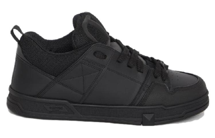 Valentino Open Low Top Stylish Skateboarding Shoes Men's Black 3