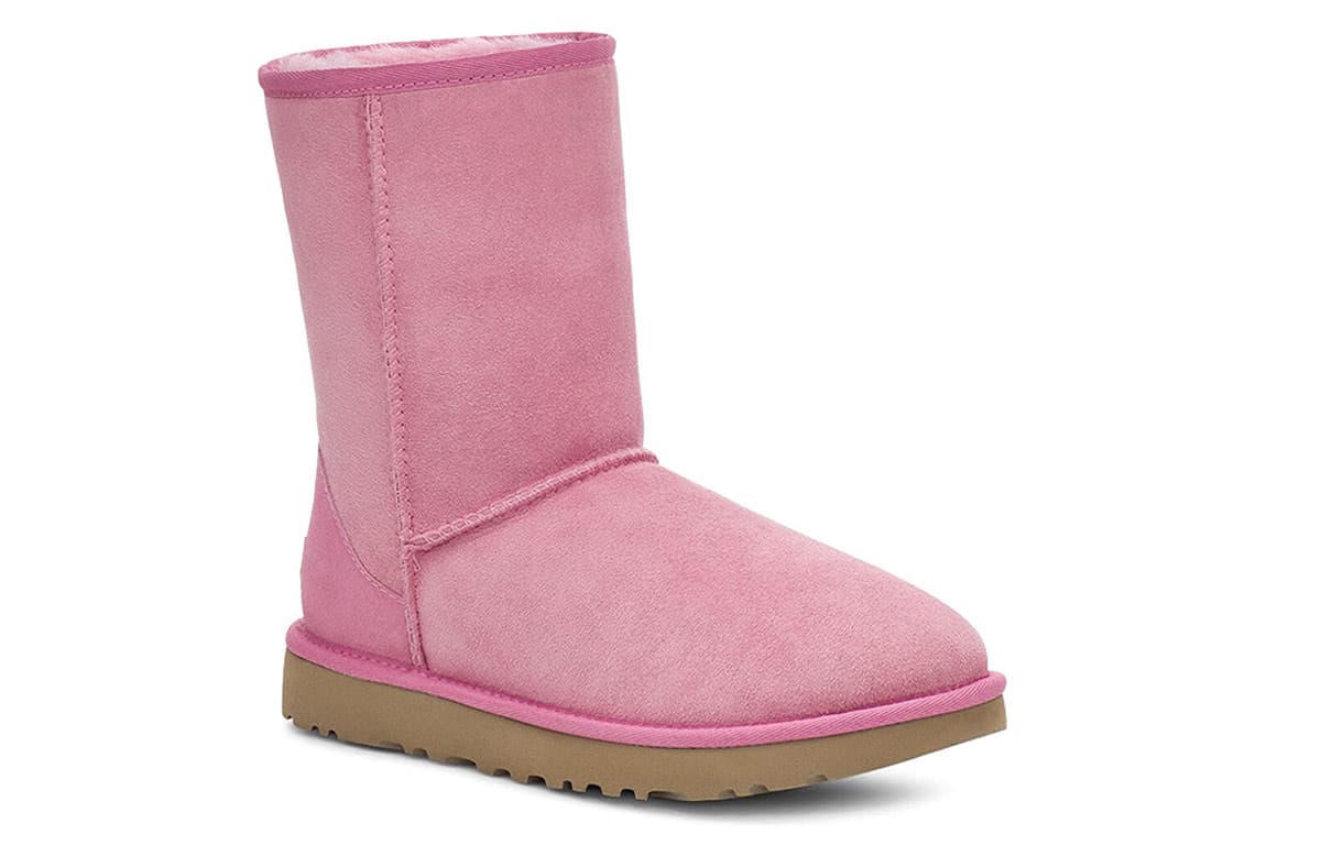UGG Classic Short Ii Boot Cozy Stay Warm Pink Red Fleece Lined Women's 6