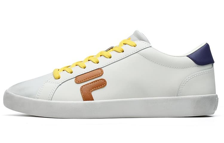 FILA Stride Anti-Slip And Wear-Resistant Lightweight Cushioning Low-Top Skateboard Shoes Men's Star White 2