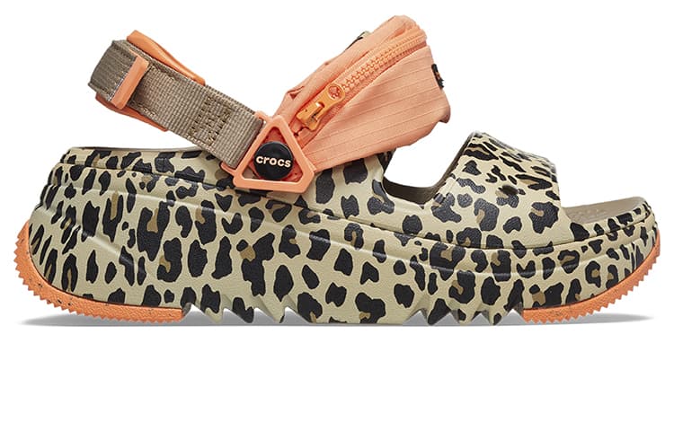 Crocs Hiker Xscape Animal Sandals 'Khaki Leopard' Women's 3