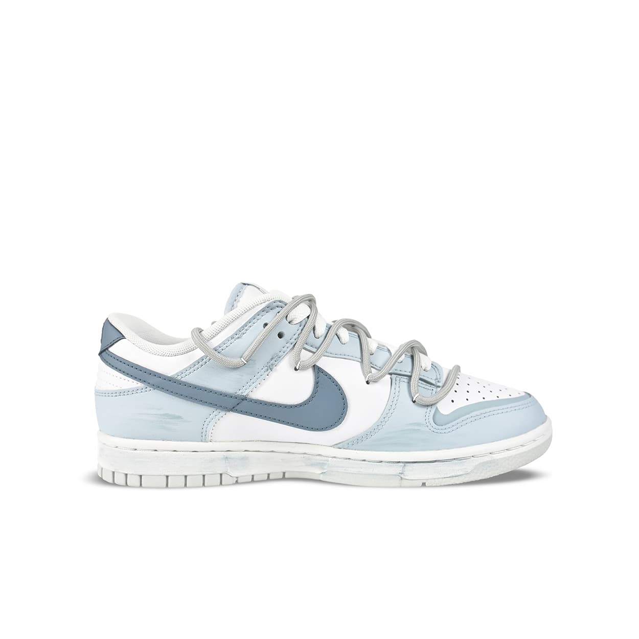 Nike Dunk Low Top Skateboard Shoes Men's Gray Blue 2