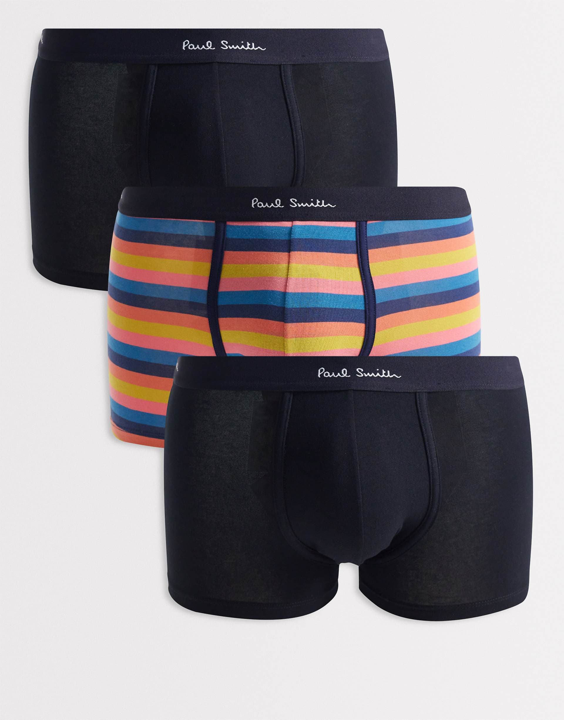 PS Paul Smith boxer briefs 3 pack with black waistbands in multi