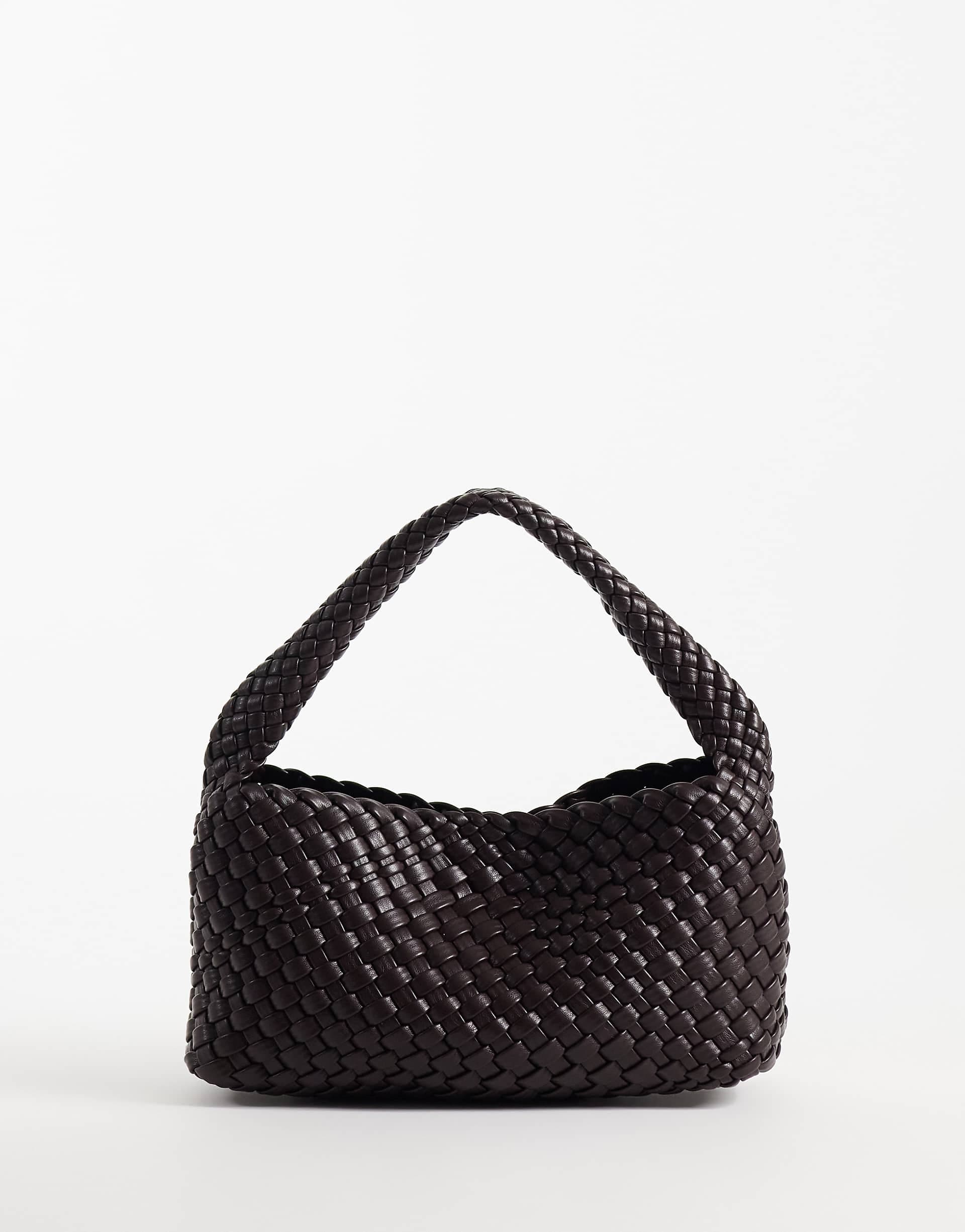 Sui Ava woven mini purse in brown