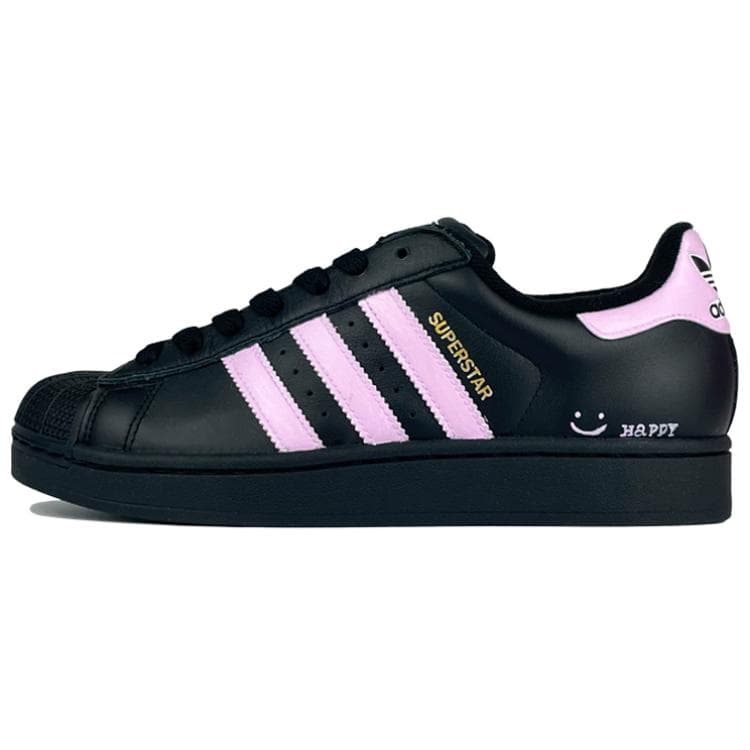 adidas originals Superstar 2 Berry Sweet Happy Fashion Versatile Trendy Slip-Resistant Wear-Resistant Low-Top Sneakers Women's Black Pink