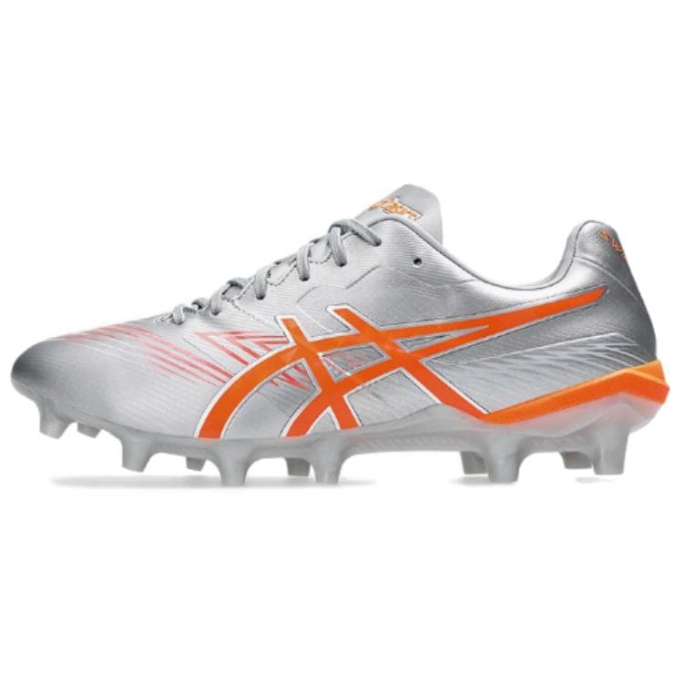 Asics HG Rubber Short Studs Natural Ground Anti-Slip Wear-Resistant Soccer Shoes Men's Silver