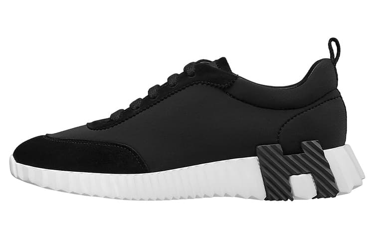 HERMES Bouncing Casual Shoes Women's Low-Top Black