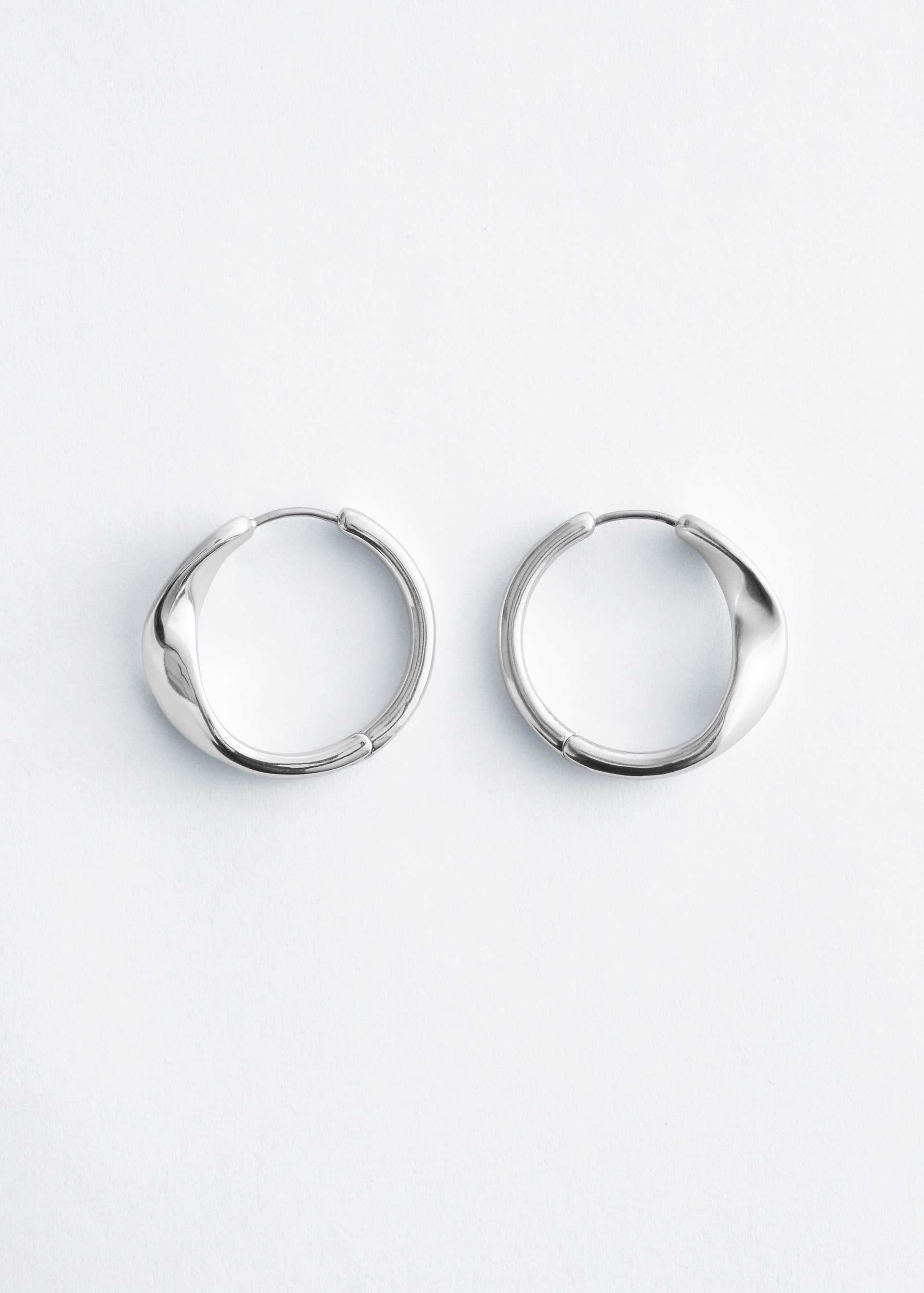 & Other Stories twisted hoop earrings in silver