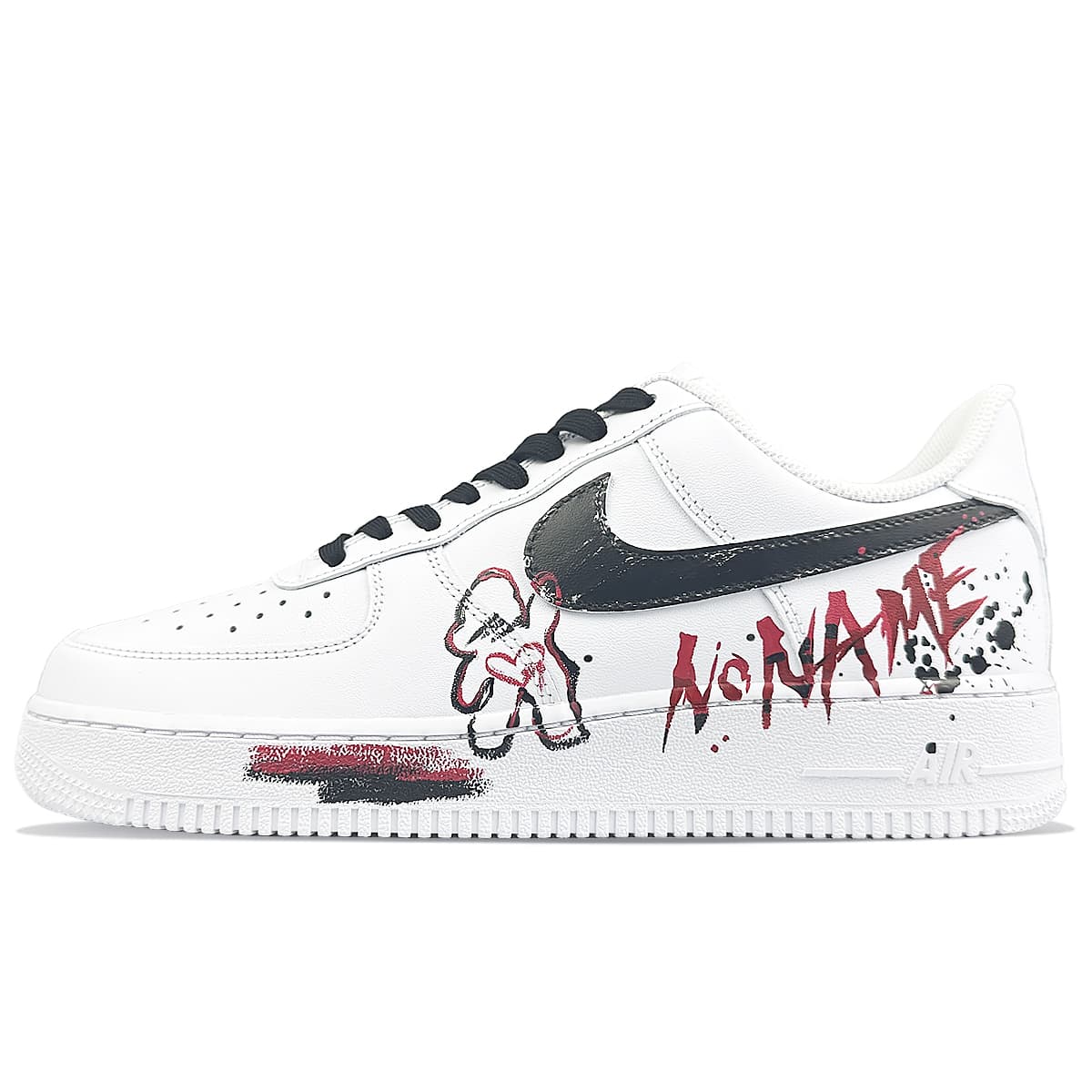 Nike Air Force 1 Coverage Warm And Wear-Resistant Low-Top Skateboard Shoes Unisex White Black Red