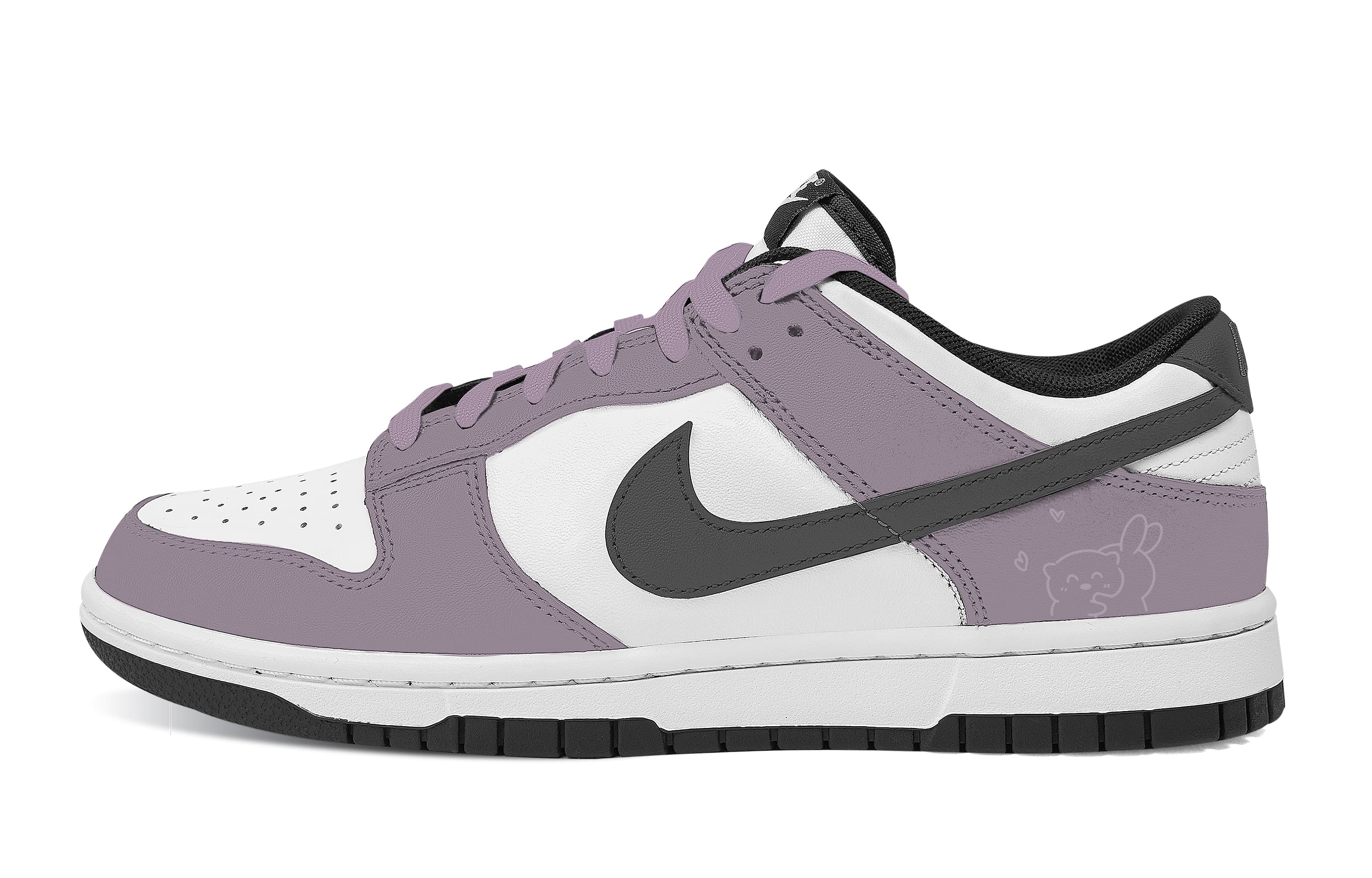 Custom Nike Dunk 'Embrace' Graffiti Low-Top Sneakers Unisex Purple