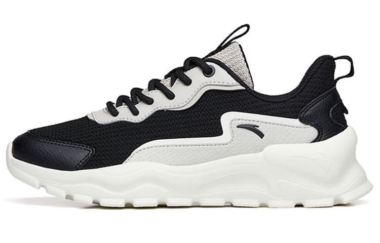 ANTA Life Collection Casual Shoes Women's Low-Top Black/Iron Grey/Ivory White