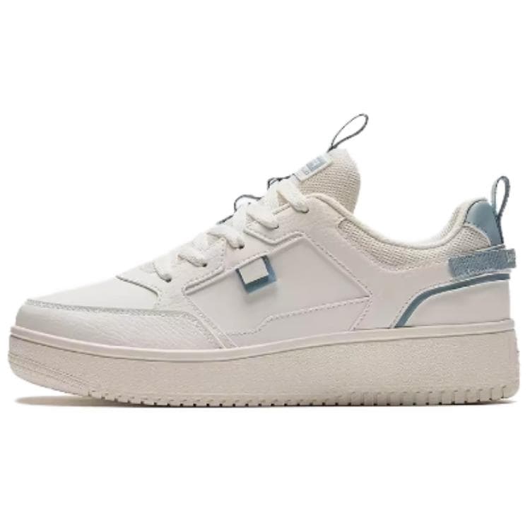 Anta Cushioning Wear-Resistant Low-Top Skateboard Shoes Women's White Blue