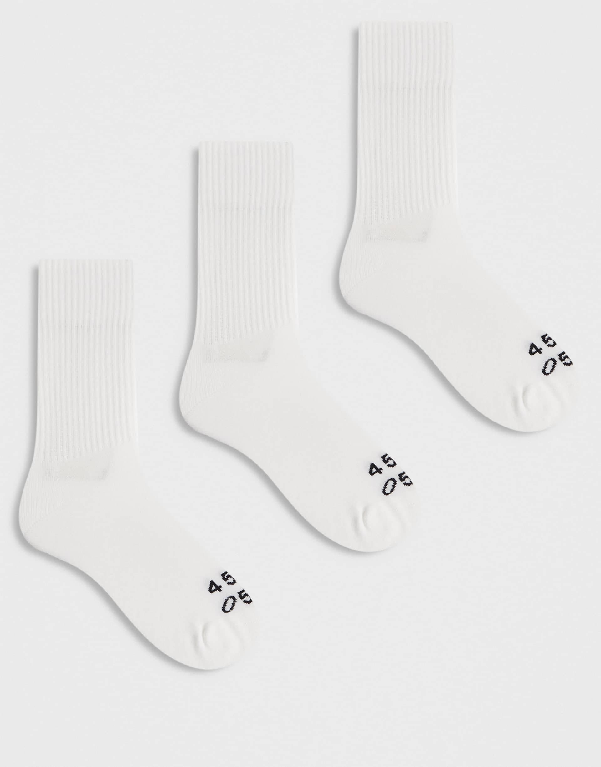 4505 Icon running socks with arch support and anti bacterial finish in white