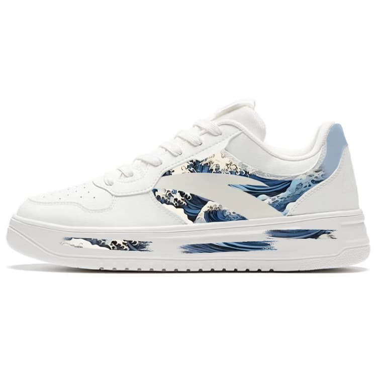 Custom SneakersAnta 'Easy' Tide Edge Ocean Wave Rider Comfortable Anti-Slip Cushioned Low-Top Sneakers Men's White