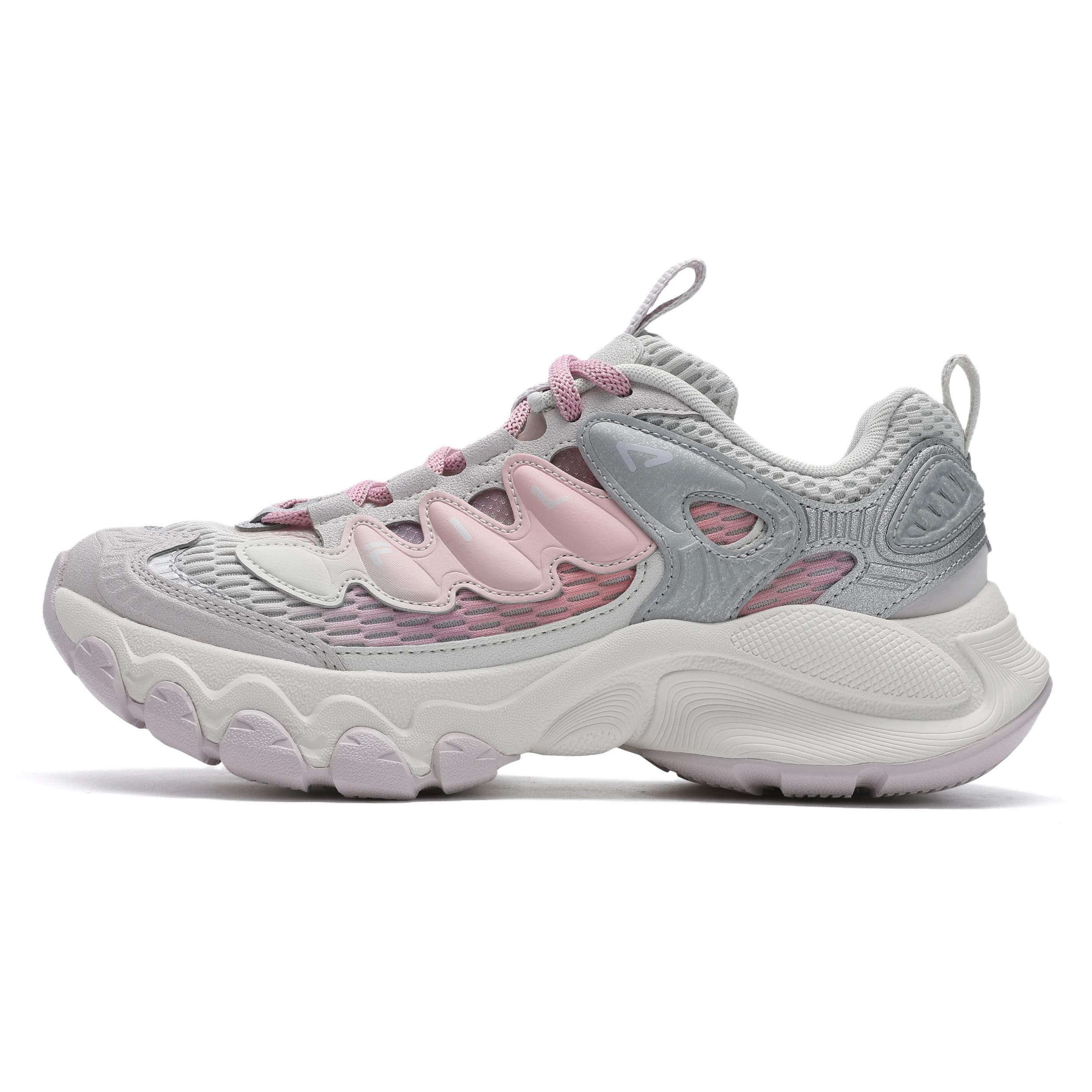 FILA TRUFFLE 2.0 Mushroom Shoes 2nd Generation Lightweight Summer Retro Running Shoes Versatile Simple Comfortable Fashion Sporty Wear-Resistant Breathable Lightweight Low-Top Casual Shoes Women's Purple White