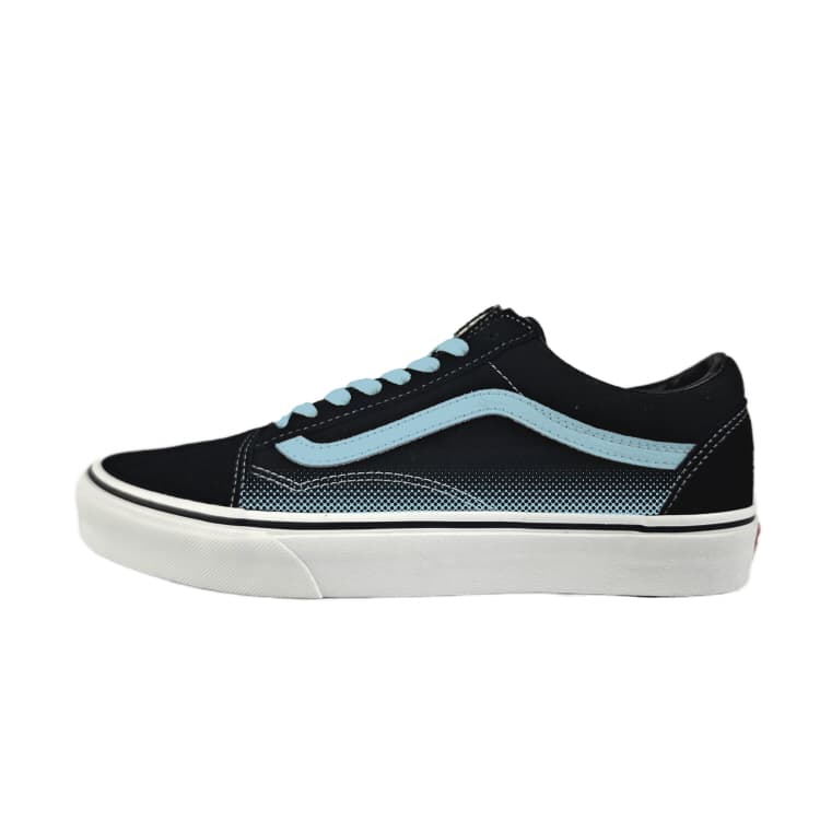 Vans Old Skool 'Light Blue Rhythm' Custom Low-Top Sneakers Unisex Black Blue