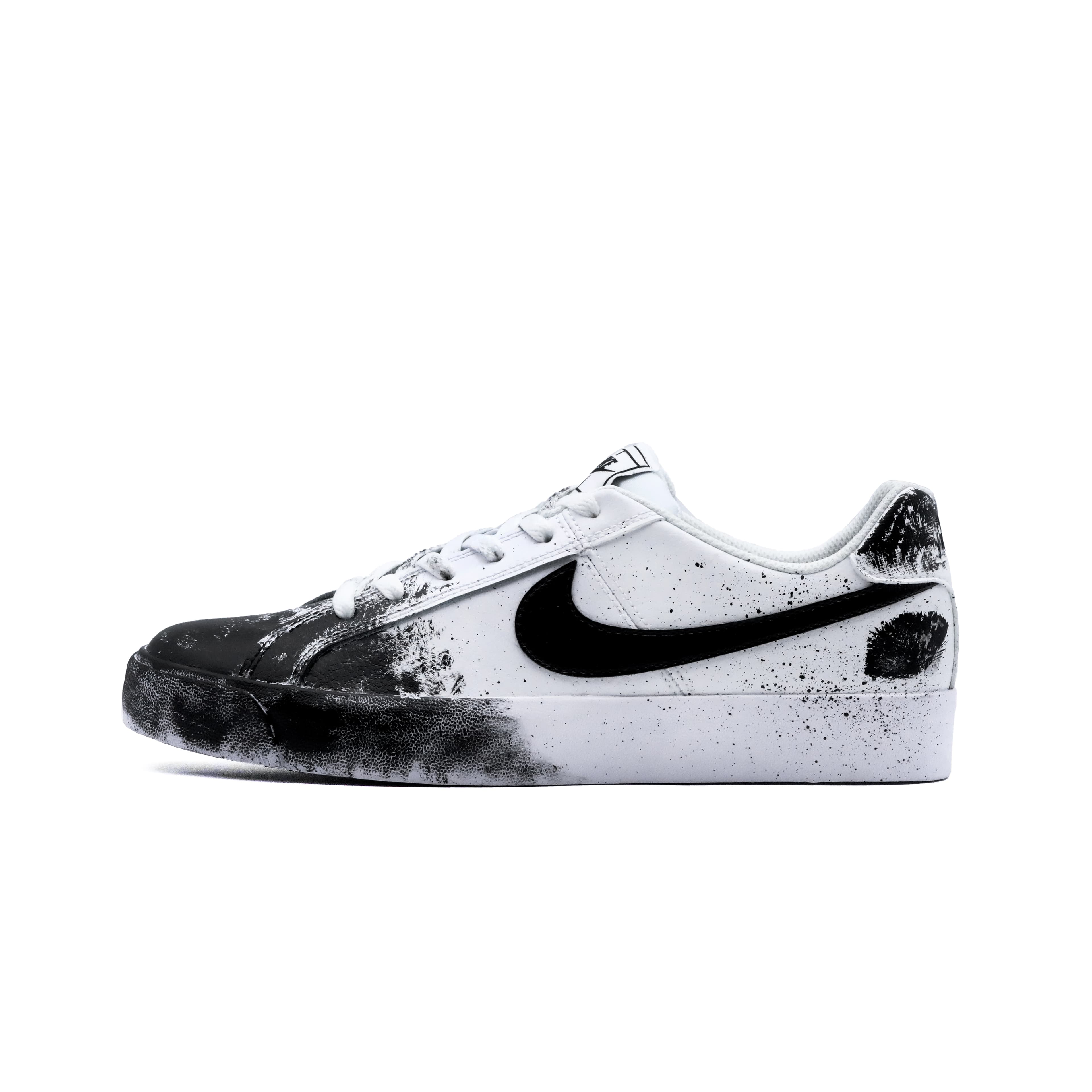 Nike Court Royale Skateboard Shoes Unisex Low-Top Black White