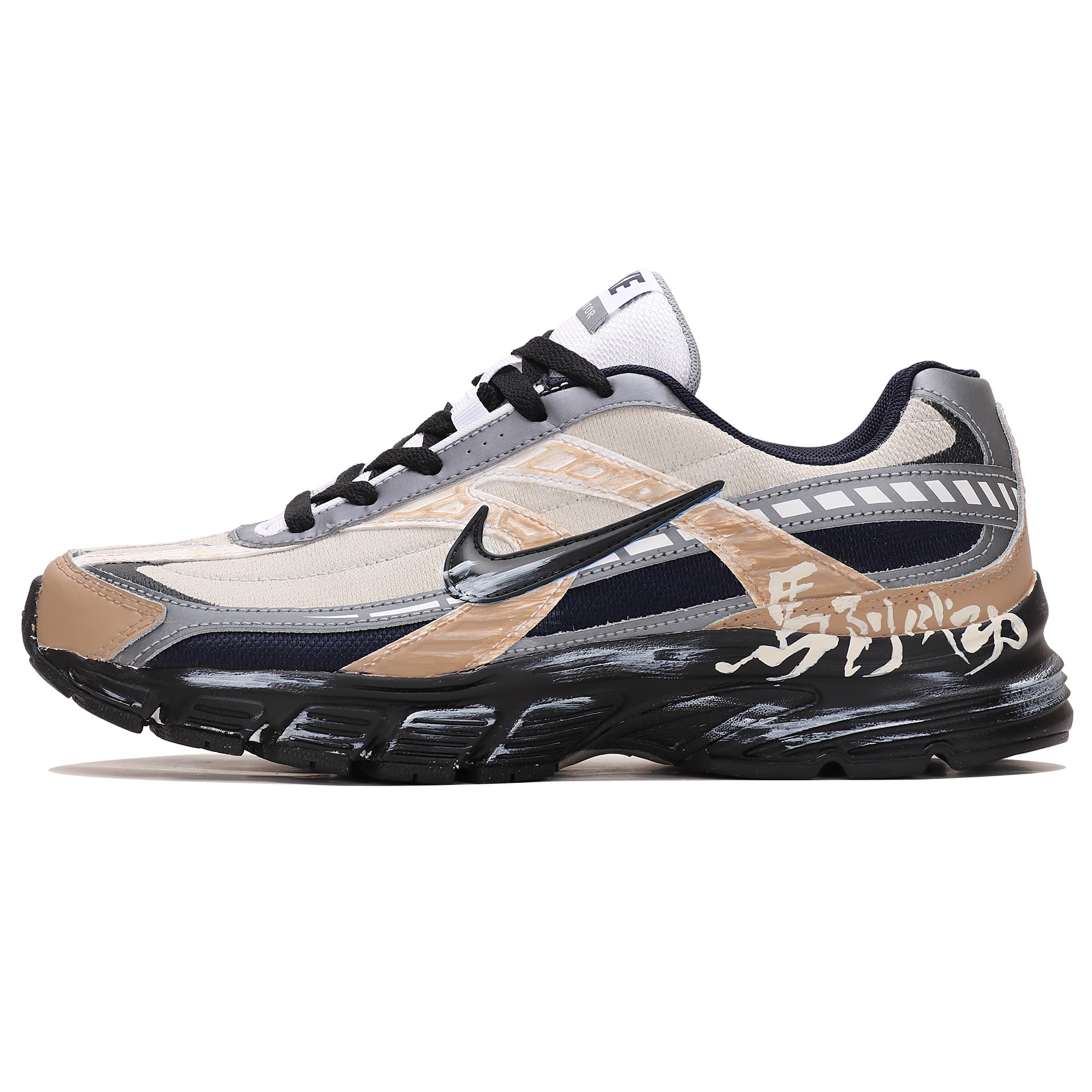 Custom SneakersNike Initiator 'Galloping Mountains & Rivers' Year of the Horse CNY Auspicious Simple Workwear Trendy Versatile Classic Wear-Resistant Low-Top Running Shoes Men's Beige Black