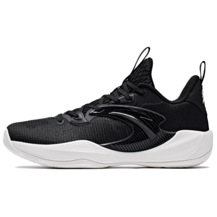 Anta Light Cavalry 9 Cushioned Slip-Resistant Abrasion-Resistant Low-Top Basketball Shoes Men's Black White