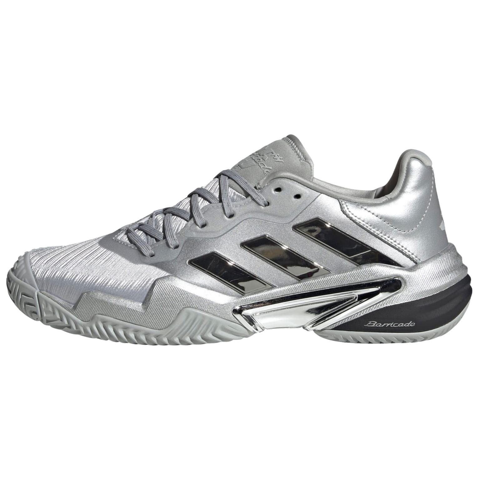 adidas Barricade 13 Low-Top Tennis Shoes - Fabric, M SE, Comfortable, Stylish, Men's, Silver Grey