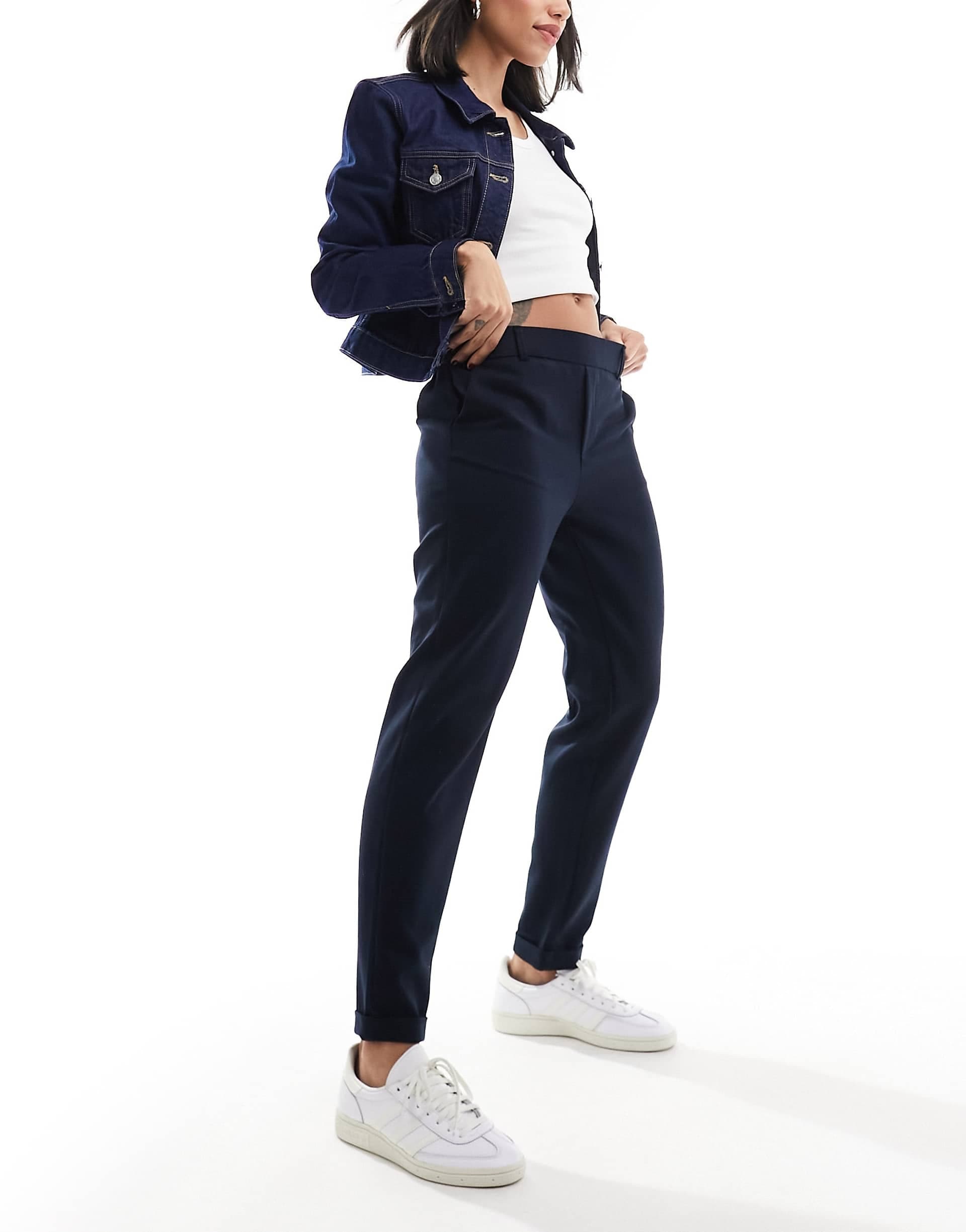 Vero Moda straight leg pants in navy