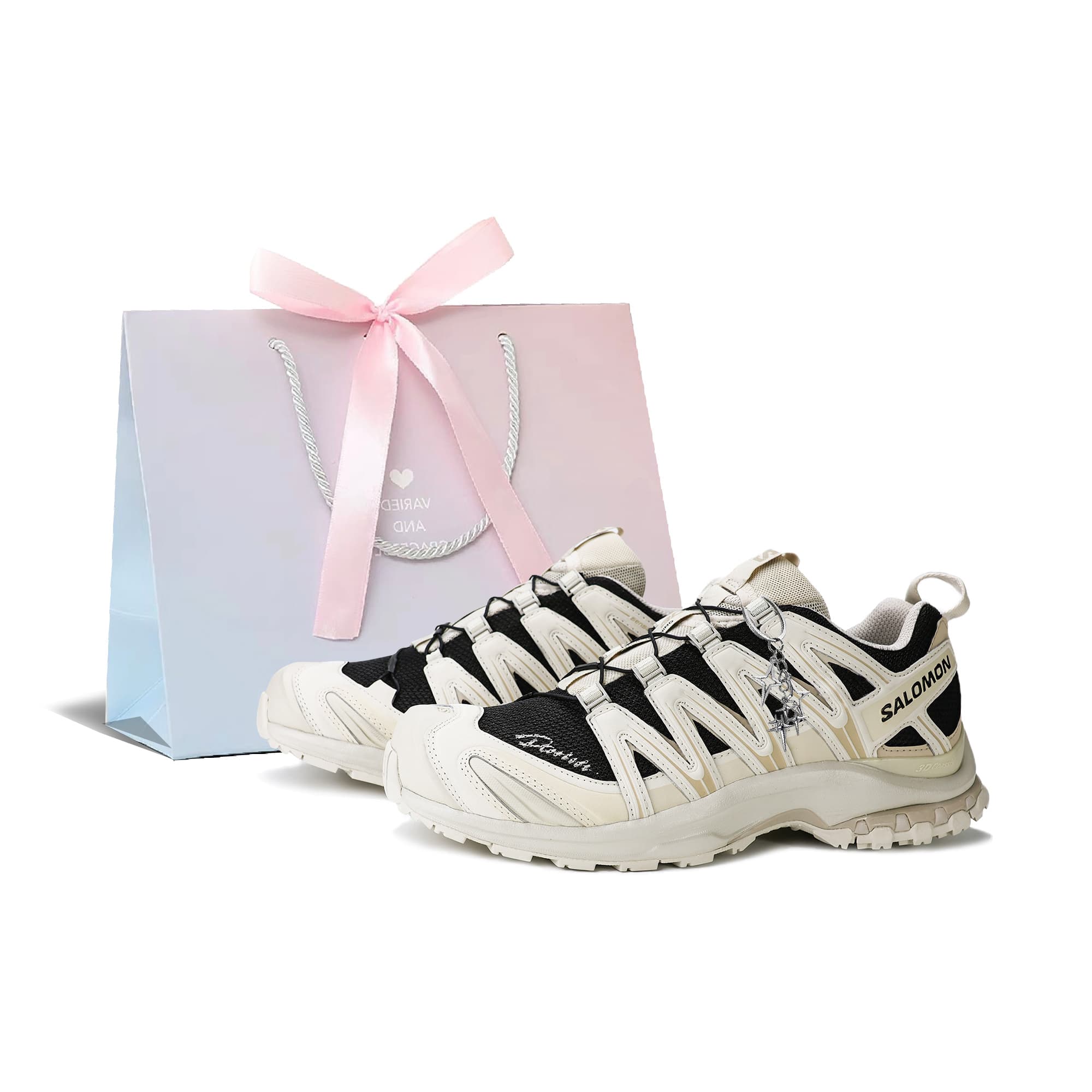 Custom Sneakers: SALOMON XA PRO 3D Copernicus Made 'Heartfelt' Premium Design Maillard Special Gift Bag Comfort Versatile Wear-Resistant Low-Top Outdoor Functional Shoes Unisex Beige