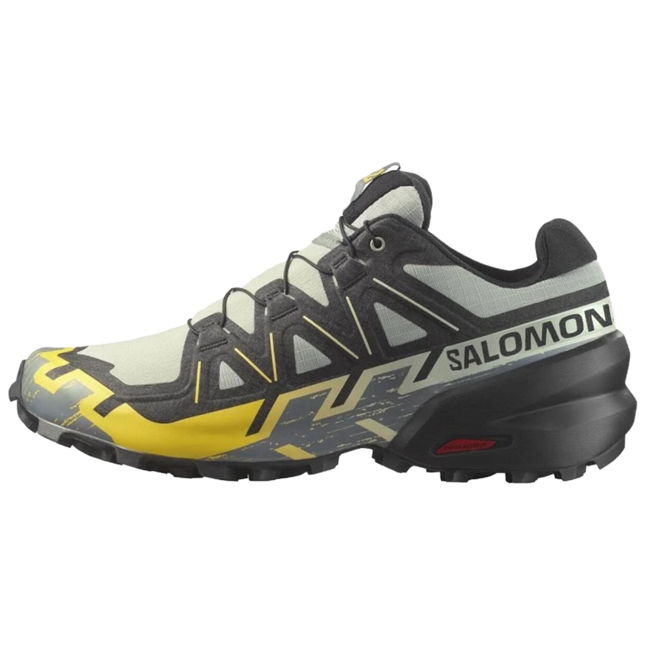 SALOMON Speedcross 6 Versatile Comfortable Support Lightweight Running Shoes Men's Black Grey Yellow