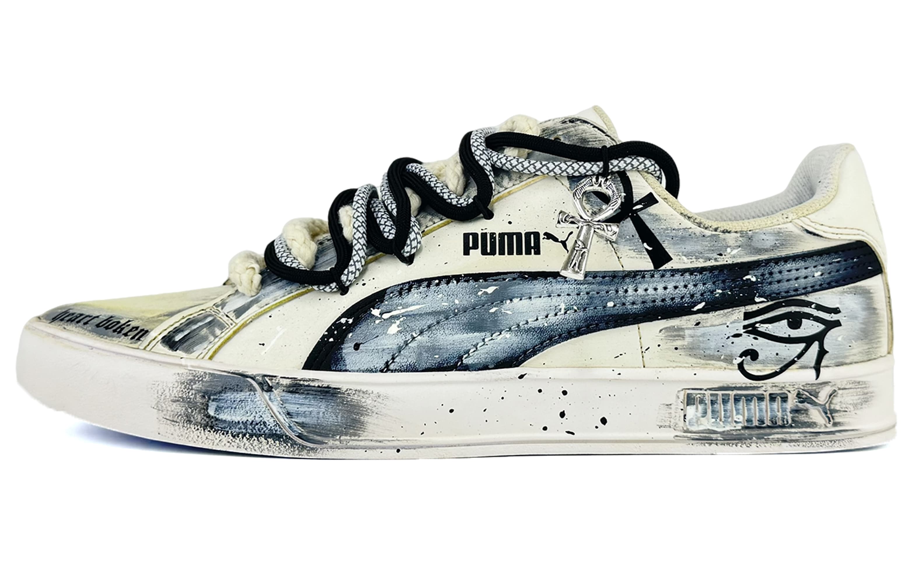PUMA Smash Vulc Skateboard Shoes Unisex Low-Top Black