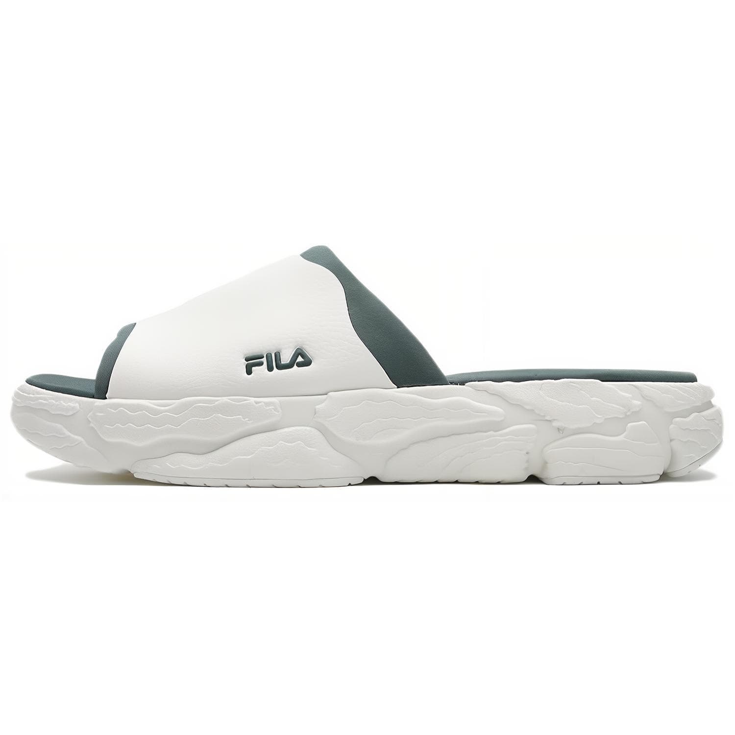 FILA Fern Antibacterial Slide Slippers Men's White